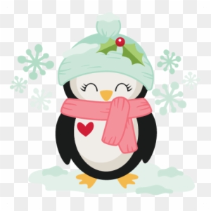 Winter Christmas Penguin Svg Scrapbook Cut File Cute - Miss Kate Cuttables Christmas