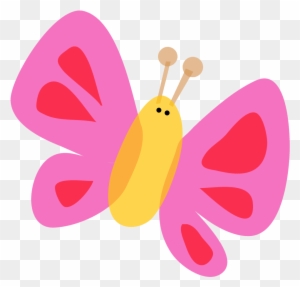 Cute Pink Butterfly Clipart - Cute Butterfly Vector Png
