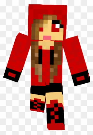 Minecraft Red Hoodie Girl Skin