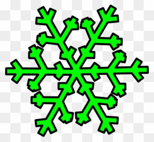 Green Snowflake Clipart