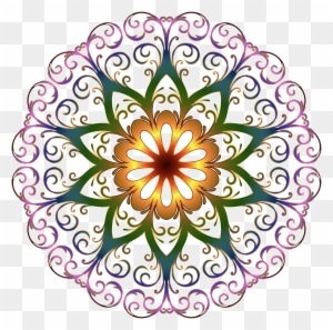 Flourish Snowflake No Background - Floral Round Design Png