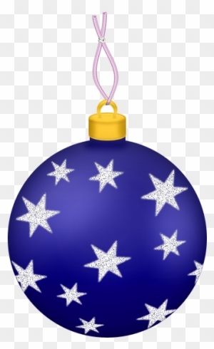 Transparent Blue Christmas Ball With Stars Ornament - Christmas Ball Ornaments Transparent
