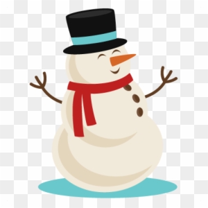 Happy Snowman Svg Scrapbook Title Winter Svg Cut File - Snowman Christmas Clipart Free