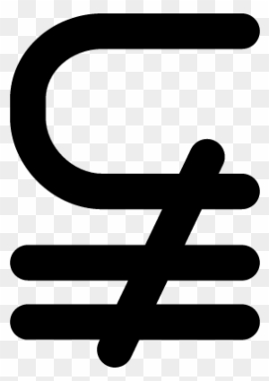 Subset Of Above Not Equal Mathematical Symbol Vector - Simbolo De Error Matematico