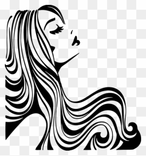 Salon Art, Hair Clipart, Hair Vector, Woman Silhouette, - Clip Art