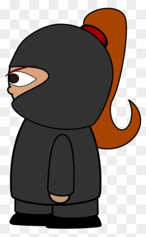 Comic Vector Graphics - Ninja With Ponytail