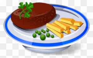 Steak Clipart Home Cooked Meal - Plate Of Food Icon