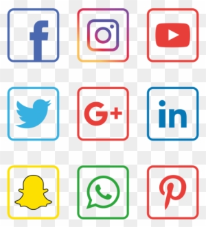 Social, Media, Icon, Set, Logo, Network, Share, Business, - Social Media Logos No Background