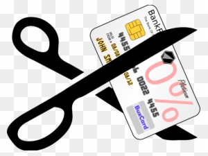 Clipart Of The Day - Scissors Cutting A Credit Card