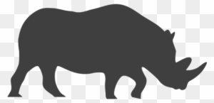 Shadow Clipart Rhino - Endangered Animal Icon