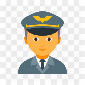 Aviation Cap Flier Male - Airplane Pilot Stewards Air Png Cartoon