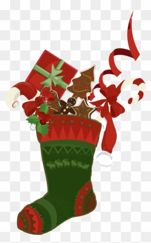 Stockings Decoration Christmas Drawing Free Hd Image - Stocking Christmas Drawing