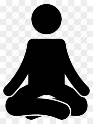Jpg Black And White Meditation Clipart Lotus Position - Meditate Icon
