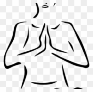 Meditation Clipart Outline - Thank You Yoga Pose
