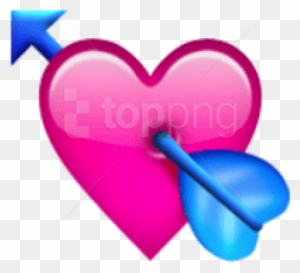 Free Png Download Ios Emoji Heart With Arrow Clipart - Ios Heart Emoji Png