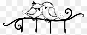 Art - Love Birds Black And White