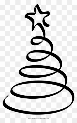 Christmas Tree Coloring Page - Line Art