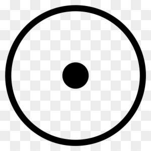 Circumpunct Or Point Within A Circle - Back Icon In Circle
