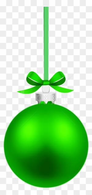 Free Png Download Green Hanging Christmas Ball Clipart - Green Christmas Ball Png