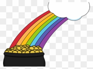 Golden Clipart St Patrick's Day - Rainbow Pot Of Gold Clipart - Free ...