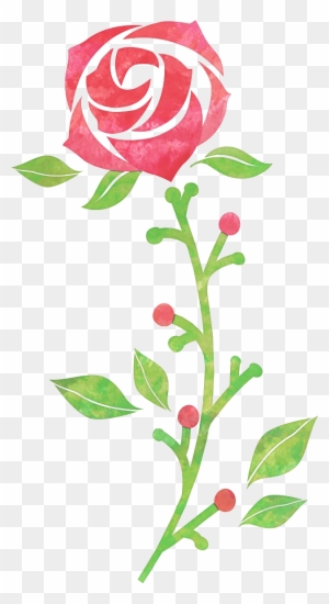 絵　バラ 一輪のバラの花」 - 無料イラスト愛 - Hybrid Tea Rose - Free