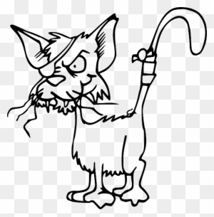 Cat, Fight, Cartoon, Cats, Fighting, Animal, Injured - Coloring Pages Funny Animals