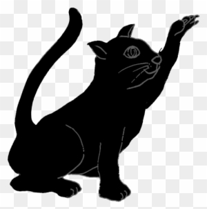 Silhouette Of Hunting Cat - Black Cat