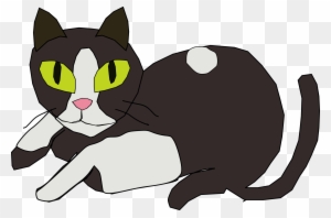 Cat Cartoon Clipart - Black White Stately Cat 1 25 Magnet