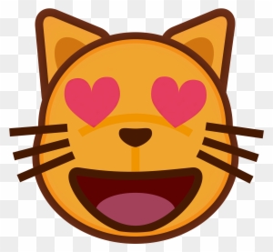 Cat Love Emocon - Cat Heart Eye Emoji