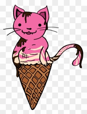 Ice Cream Kitty Cone By Chibi-fisch - Ice Cream Kitty Cat