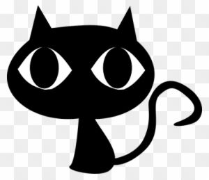 Cat Animal Eyes Feline Cartoon Comic Black - Cat Black Clipart