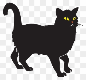 Whiskers Cat, Black, Halloween, Pet, Animal, Tail, - Cat Vector