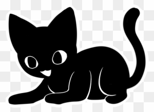 Black Cat Sticker By Himeheishi Black Cat Sticker By - Black And White Cat Stickers