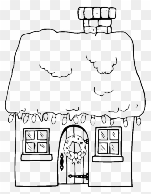 Christmas Gingerbread House And A Bunch Of Lamp Coloring - Christmas House Coloring Page