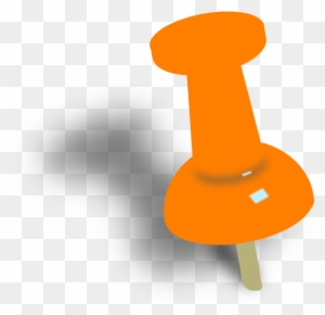 Orange Push Pin Clip Art - Orange Push Pin Clip Art