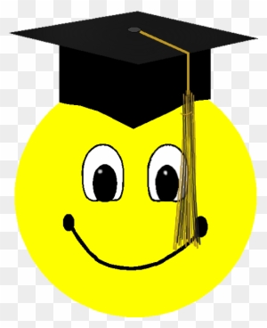 Smileys Clipart Success - Smiley Face With Graduation Cap - Free  Transparent PNG Clipart Images Download