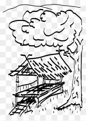 Hut Black And White Clipart - Hermits Have No Peer Pressure