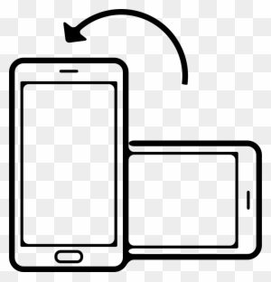 Mobile Phone Symbol In Vertical And Horizontal Comments - Phone Horizontal To Vertical