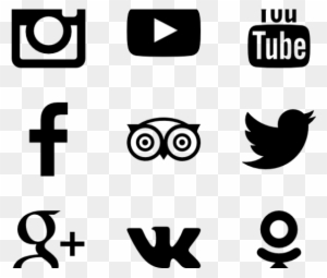 Social Media Icons Clipart Icon Pack - Facebook Instagram Twitter Logo Vector