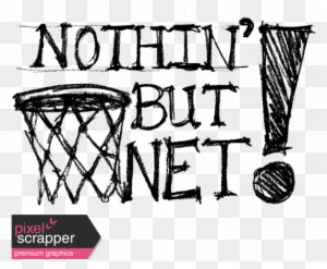 Basketball Word Art Nothin But Net Graphic By Brooke - Basketball Word Art