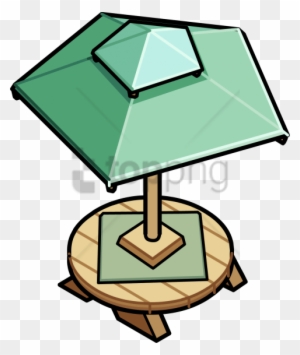 Free Png Club Penguin Wiki Patio Furni Png Image With - Club Penguin Umbrella Table