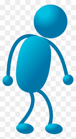 Blue, Stick, People, Man, Guy, Figure, Person, Cartoon - Man Walking Animated Png