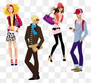 Fashion People Vector Clipart Fashion Clip Art - Young People Clipart Free