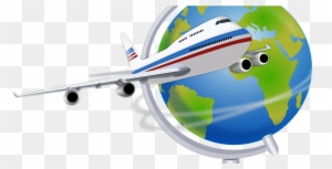 Flying - Airplane Travel Clip Art