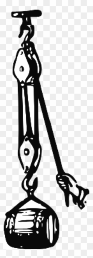 Pulley Clipart - 375×1024 - Block And Tackle Pulley System - Free