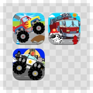 Fire Trucks, Monster Truck & Patrol Rescue Machines - Monster Truck