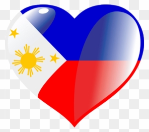 May God Bless The Philippines Always - Philippine Flag Heart Shape
