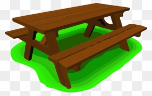 Picnic Area On Site - Picnic Table Top Clip Art