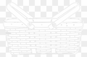 Picnic Basket Outline - White Picnic Basket Png