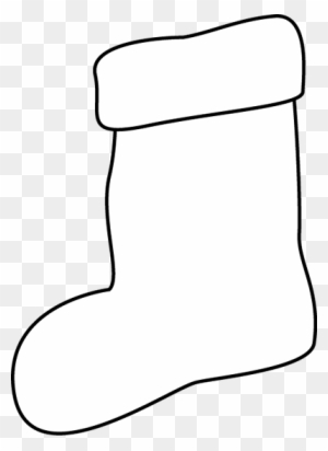 Black And White Stocking Clip Art Image Brilliant Christmas - White Christmas Stocking Png